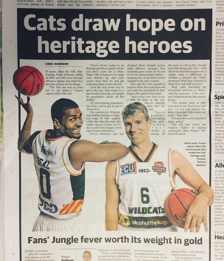 PerthWildcats's tweet photo. ICYMI: The Sunday Times (@perthnow) revealed the Heritage Round uniform the Wildcats will wear on Friday! https://t.co/8Skqxub7d7