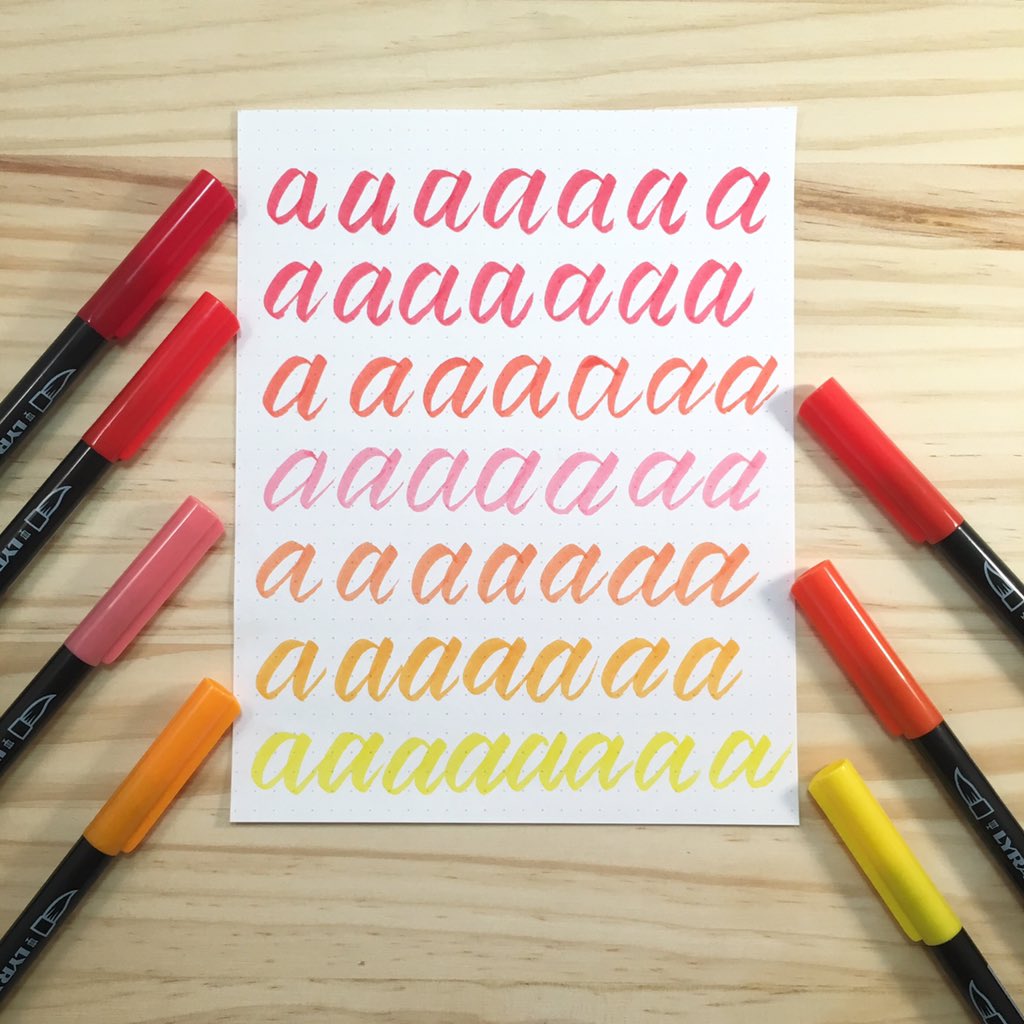 azulonprojects's tweet photo. Comienzo el #abcs_a para mi #handletteredABCs_2016 con #Lyra aqua brush pen 
#calligrafia #brushpen #handlettering https://t.co/emmFostlpJ