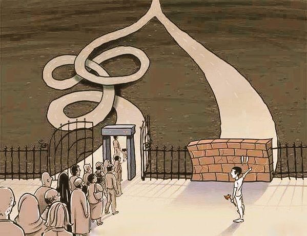 thescript's tweet image. There is a straight road beyond this wall 😉 G
