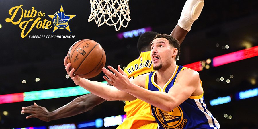 warriors's tweet image. RT to VOTE Klay Thompson for the 2016 @NBAAllStar game! #NBAVote #DubTheVote