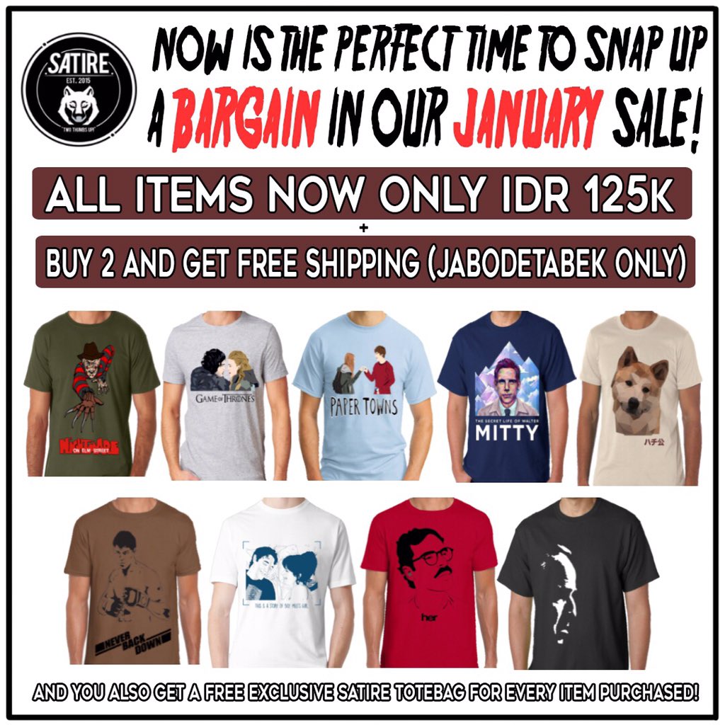 ALL ITEMS NOW ONLY FOR IDR 125k!!!