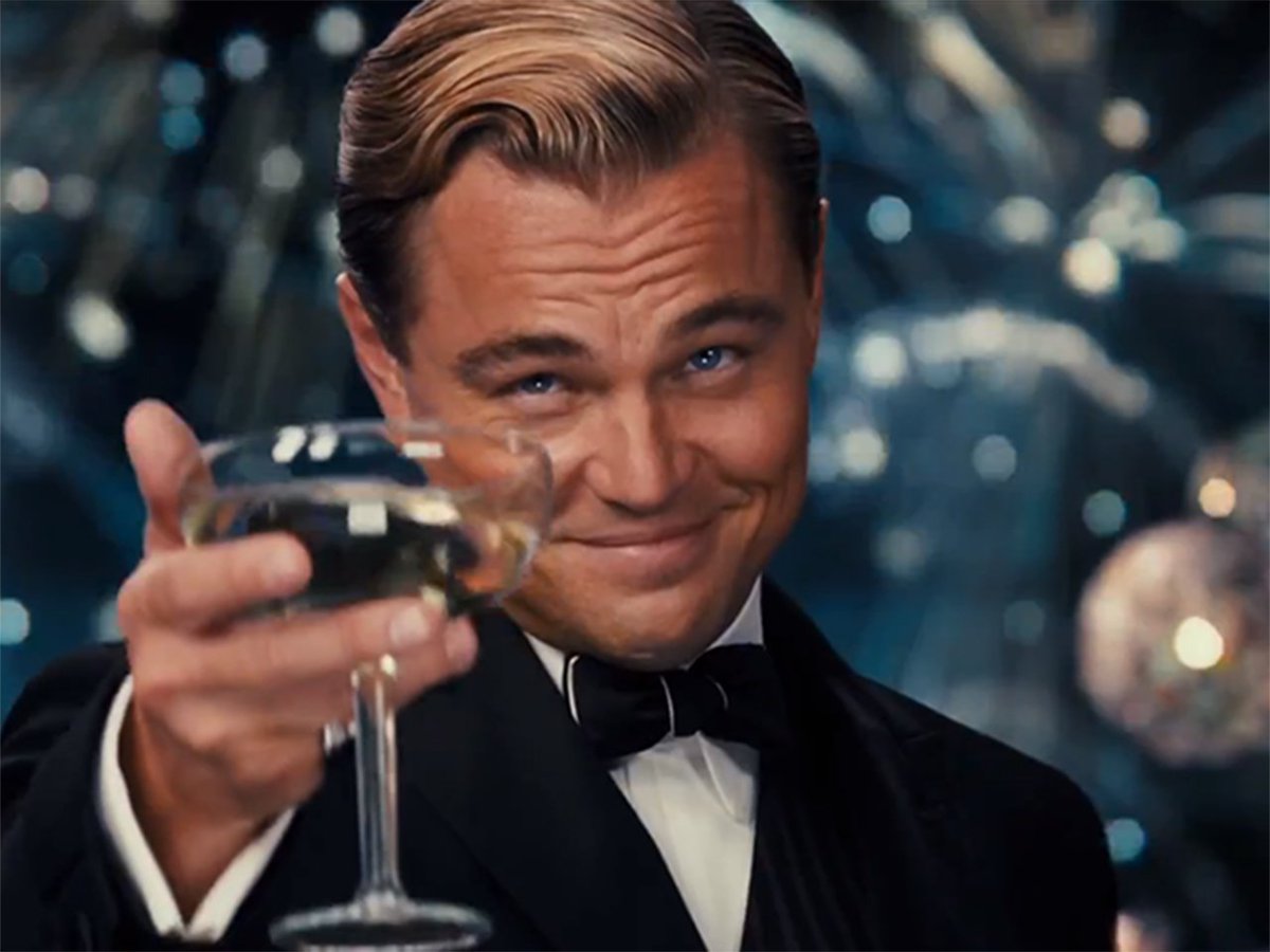 Image result for leonardo dicaprio giving toast