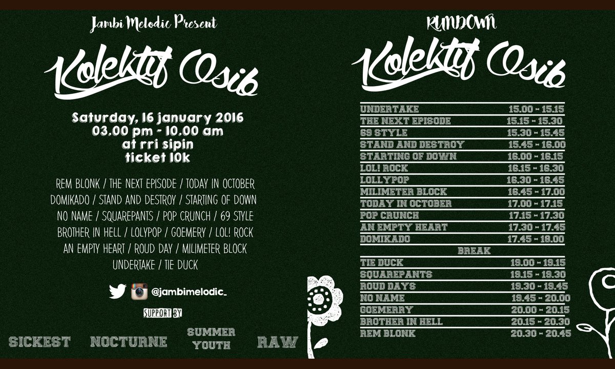 Sampai ketemu hari sabtu!! Kita onstage jam 5sorr, bakalan ada hadiah dari @FndlyStore! Mari ramaikan!!