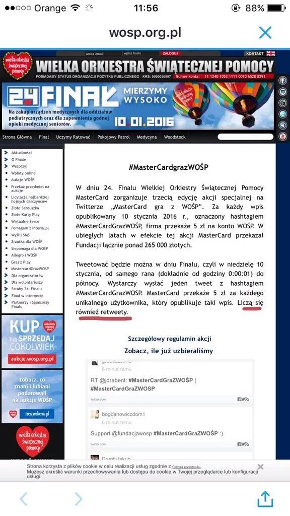 laurentmorgan82's tweet photo. MOŻEMY POMOC ROBIAC TO CO ZAWSZE!JEDEN TWEET/RT TO AZ 5 ZŁ WIEC DO ROBOTY! Wystarczy ten hashtag #MasterCardGrazWOSP https://t.co/3KLNgQt7G9