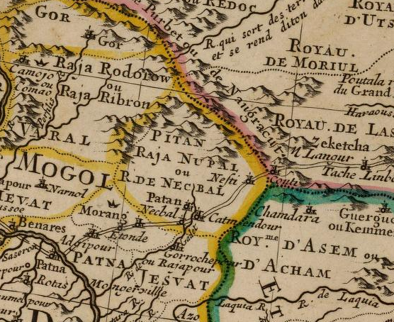 tistung's tweet image. पृथ्वीनारायण शाहको एकिकरण अघि र पछिको नेपाल, पुराना युरोपेली नक्शाहरूमा ।