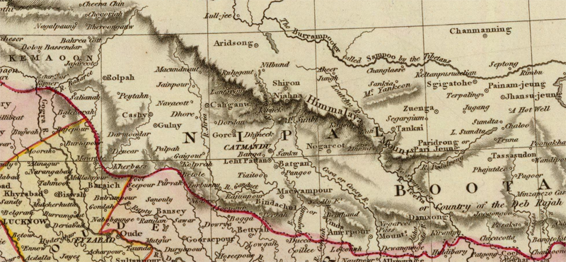 tistung's tweet image. पृथ्वीनारायण शाहको एकिकरण अघि र पछिको नेपाल, पुराना युरोपेली नक्शाहरूमा ।