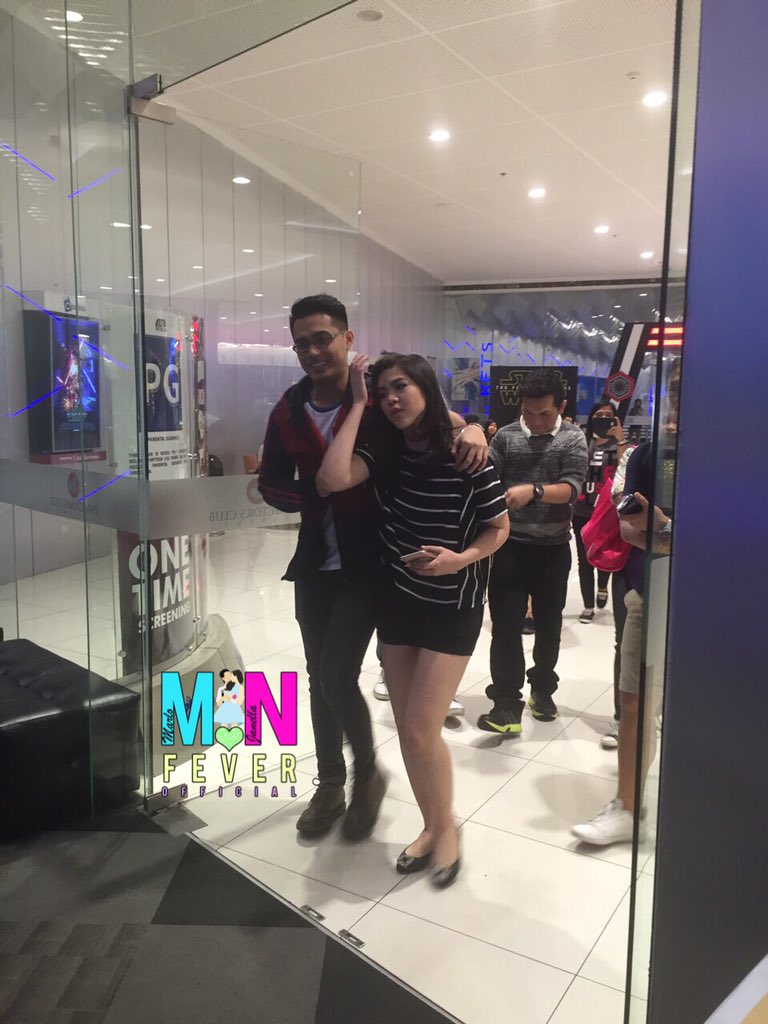 MarNellaFever's tweet photo. Some behind the scenes pics from tonight's block screening of Haunted Mansion! Kilig much? #MarNellaStrong https://t.co/kLAeQjV3td