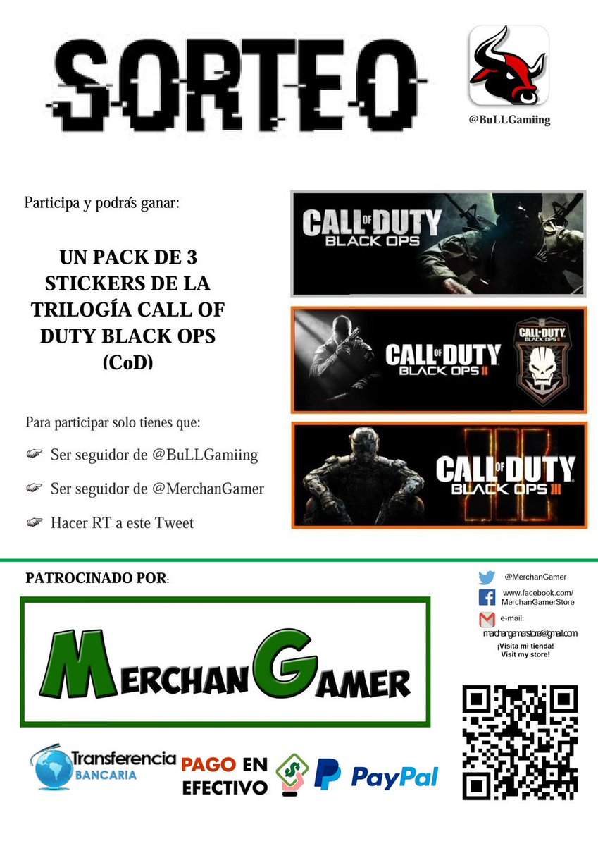 BuLLGamiing's tweet photo. Sorteo de stickers Triologia Black Ops condiciones:en la imagen
FINALIZACION DEL SORTEO DIA 31 ENERO @MerchanGamer https://t.co/7eiEYftEOx