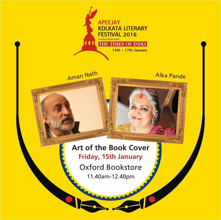 Announcement of the shortlist of Oxford Book Cover Prize with Aman Nath & @DrAlkaPande on 15th Jan 11:40AM #AKLF2016