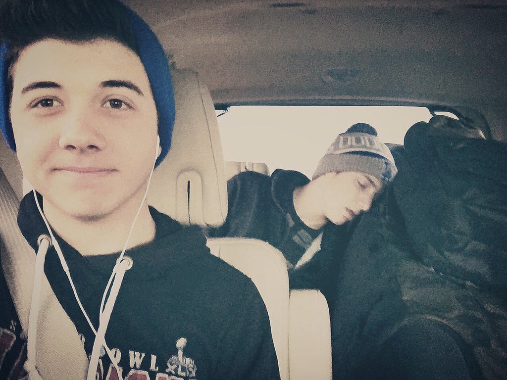 He fell asleep. Adorable😂😂😂