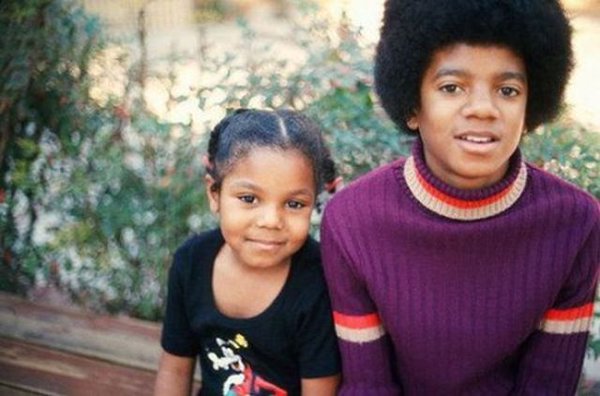 Young Janet and Michael Jackson
