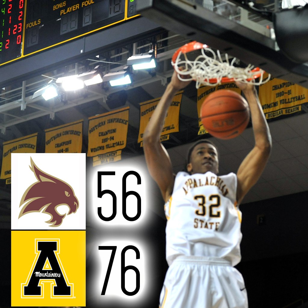 AppStateMBB's tweet image. ICYMI: App State earned its first league victory in a 20-point rout of Texas State last night! #LinkUp