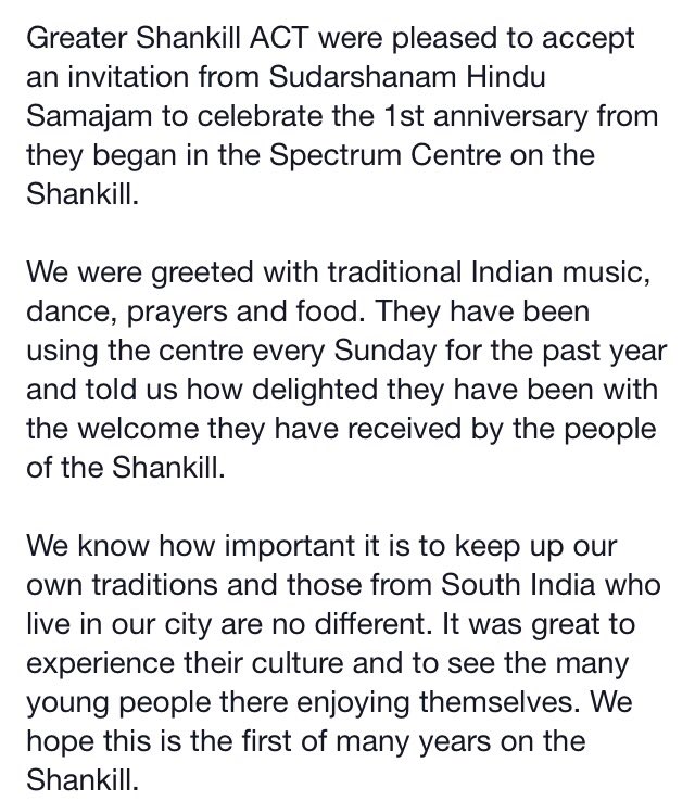 ACTinitiativeNI's tweet image. We were invited by Sudarshanam Hindu Samajam to celebrate their 1st anniversary in @SpectrumBelfast today