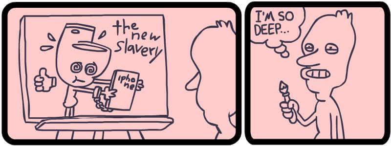 electrocommons's tweet image. having to listen to people blame cellphones for societal deterioration and alienation.