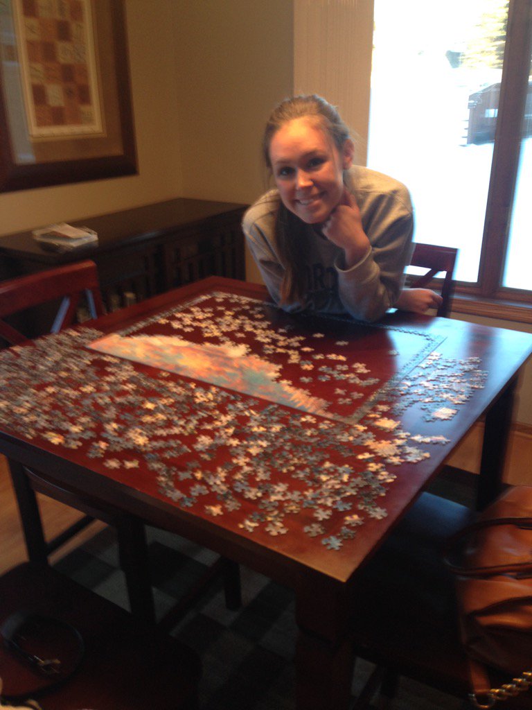 garrett_vanwyk's tweet photo. This is what Bears fans do during the NFL postseason. #puzzeling https://t.co/CasvVTzvPd