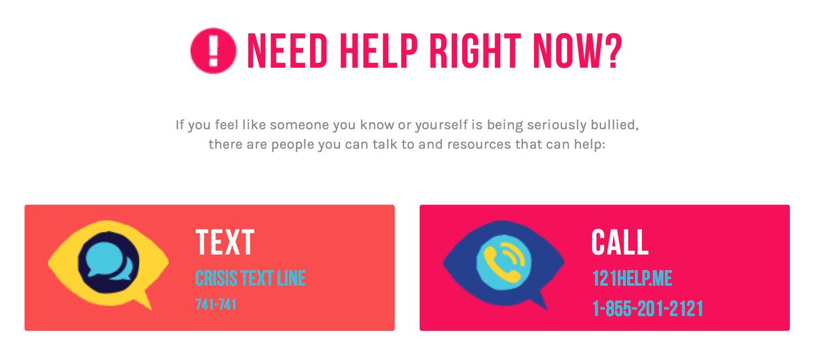 JonaAlmostFame's tweet photo. If you are being bullied in school or online, here is a hotline you can reach out to for support. https://t.co/J9JT0gzsBa