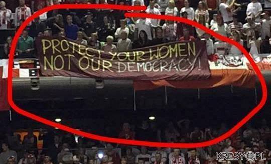 Germany claims to be worried about democracy in Poland. The Polish responded at a soccer match.