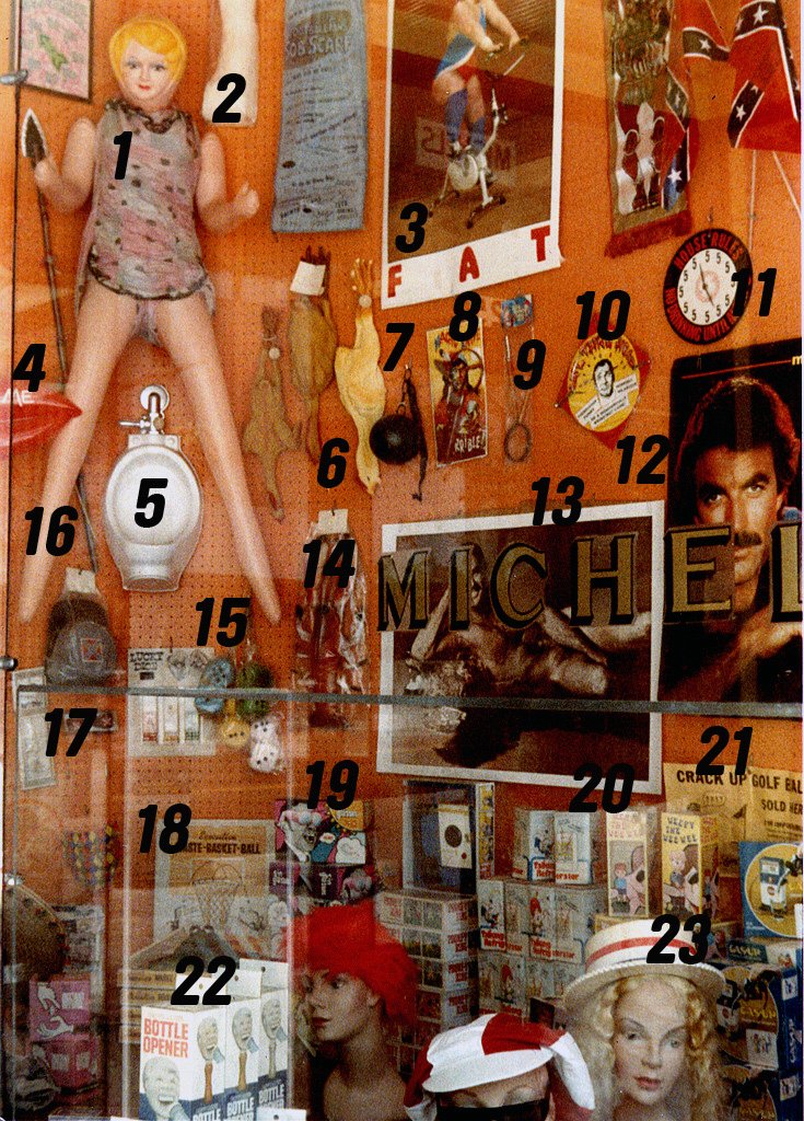 KirkDemarais's tweet photo. Tweeting it again because it took a long time to write- Anatomy of a 1980s Novelty Display https://t.co/NmniozpmxH https://t.co/PJZBOkfa68
