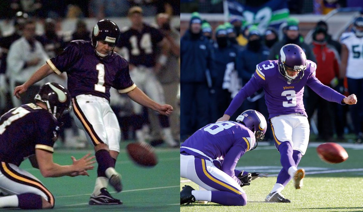 espn's tweet photo. Two kicks, 17 years apart, each of them heartbreakers for Minnesota at home. https://t.co/YD7DT3tLYC