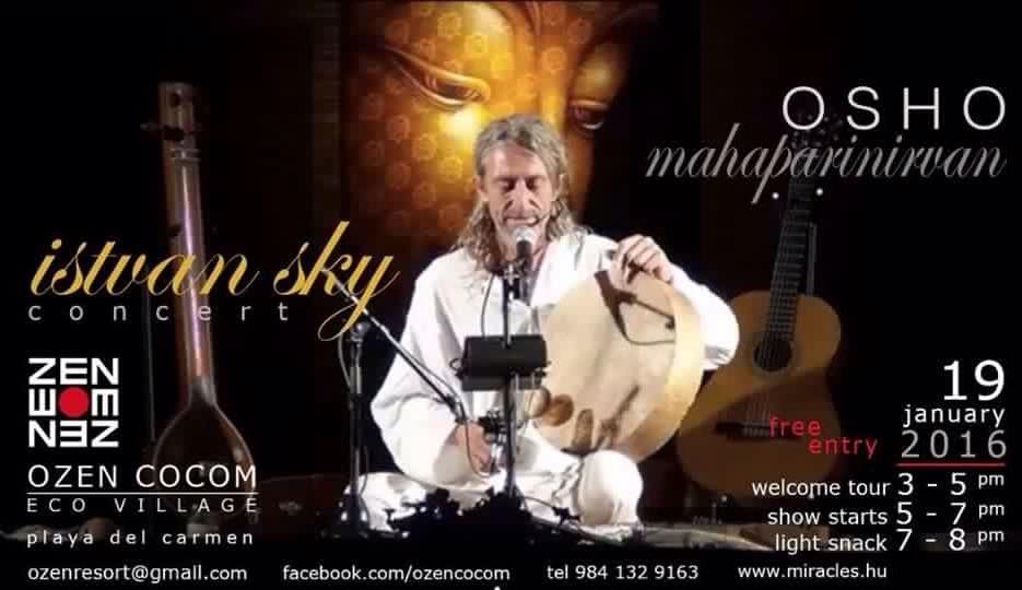 MusicaCorazonMx's tweet photo. MÚSICA DEL CORAZÓN - HEALING MUSIC FESTIVAL
ISTVAN SKY Concert
19 Enero OZEN COCOM 
Riviera Maya https://t.co/HEYVYHR6tQ