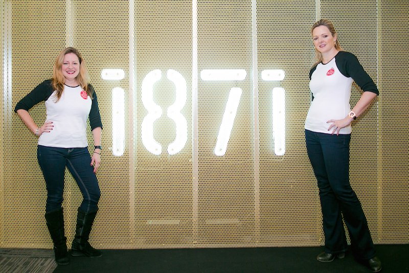 Thanks @RothsteinPhoto of <a href="/_CloudSpotter/">CloudSpotter</a> for gr8 photo of <a href="/Beyondthepark1/">Chrissy</a> &amp; me @1871Chicago! #upshow #1871chicago