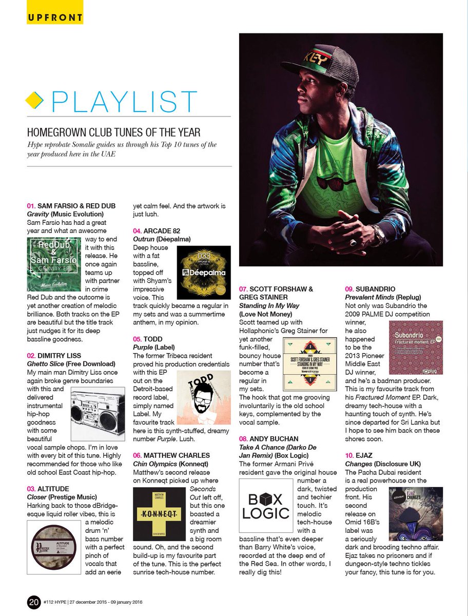 1matthewcharles's tweet image. Big thanks to @SomalieDXB for including one of my tracks in his year round up in @WeAreHypeMag