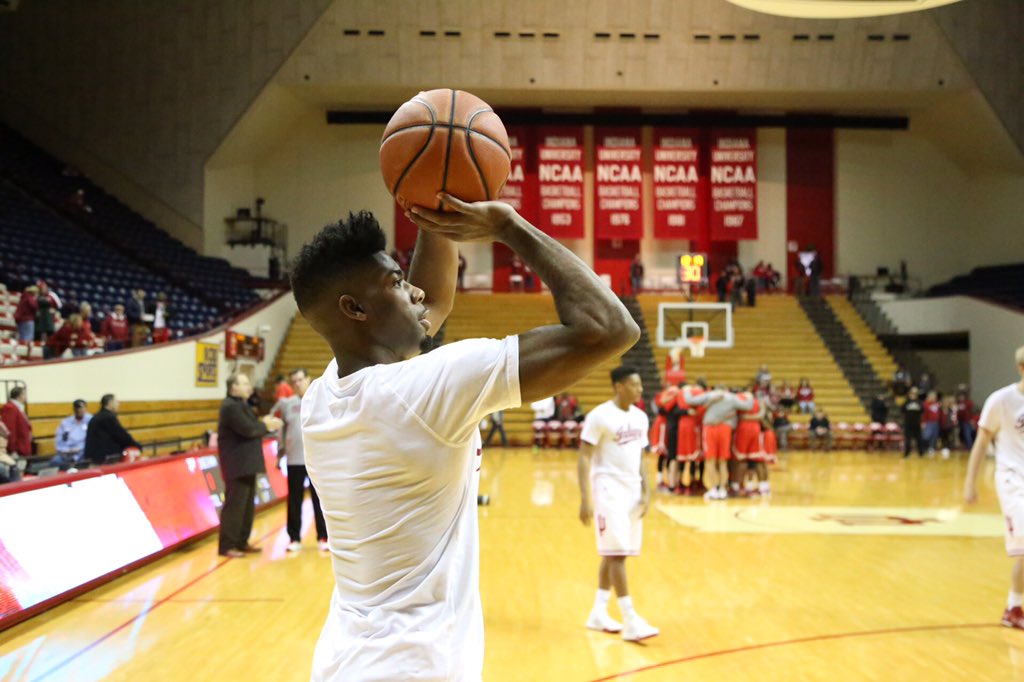 IndianaMBB's tweet photo. One hour: #BeatOSU https://t.co/AJkg7xWrxM