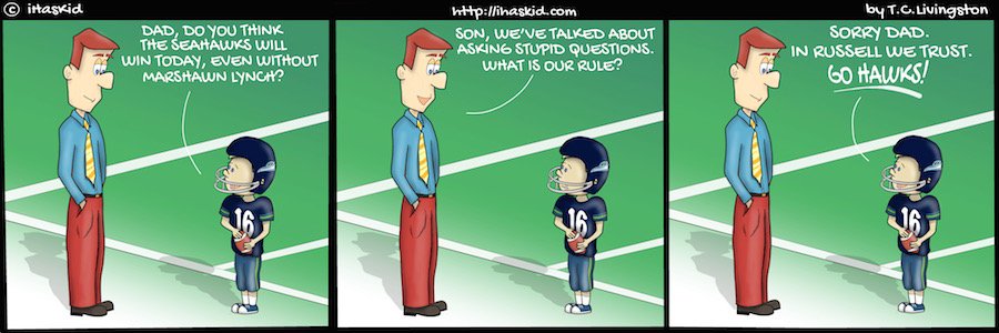 iHasKid's tweet photo. Loving my #Seahawks, so I did a special #NFLPlayoffs #comic for the #SEAvsMIN game! Go Hawks! https://t.co/mHbsDLV8o1
