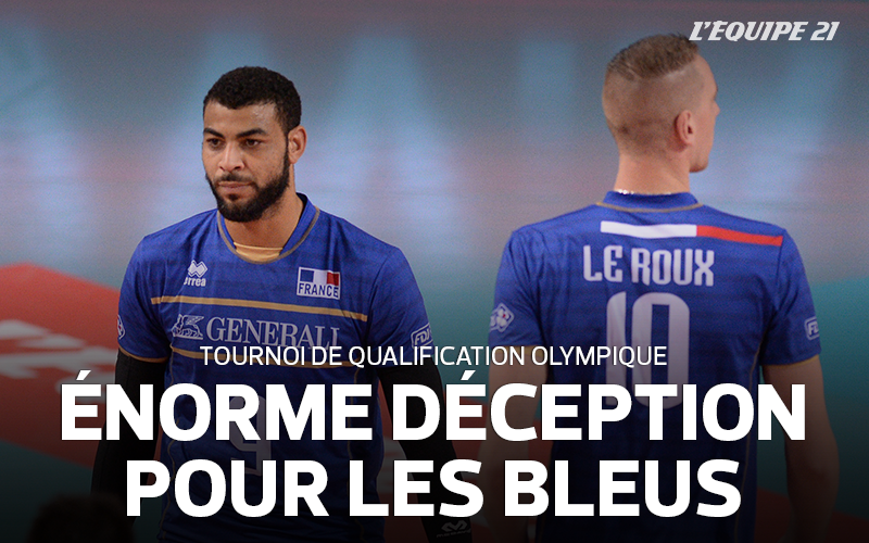 lachainelequipe's tweet photo. Les Bleus battus en finale du TQO... terrible déception. #volley21 https://t.co/tU4Sw6qTyi