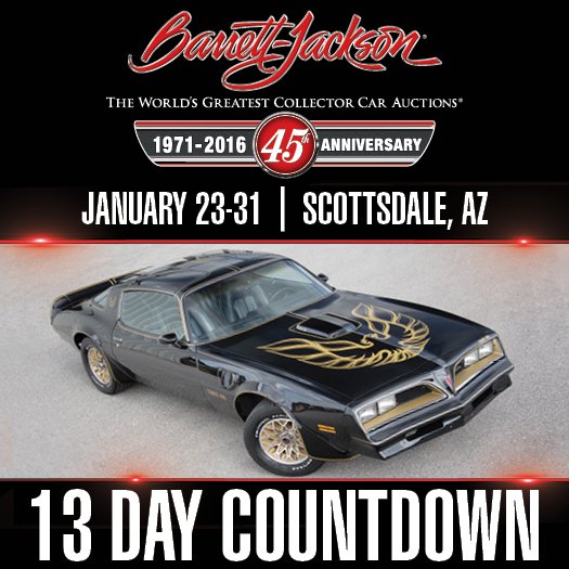 Barrett_Jackson's tweet photo. Signed by #BurtReynolds, come see this 1977 #Pontiac Firebird Trans Am From "Smokey and the Bandit" at our auction! https://t.co/7CednFahdO