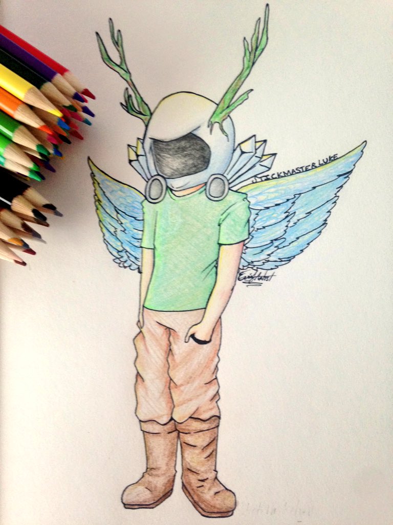 Evilartist On Twitter I Got The Free Time To Finish This For Stickmasterluke Done With Fine Touch Color Pencils D Roblox Robloxart Https T Co Rv1ihaba1y - colored pencil roblox drawing