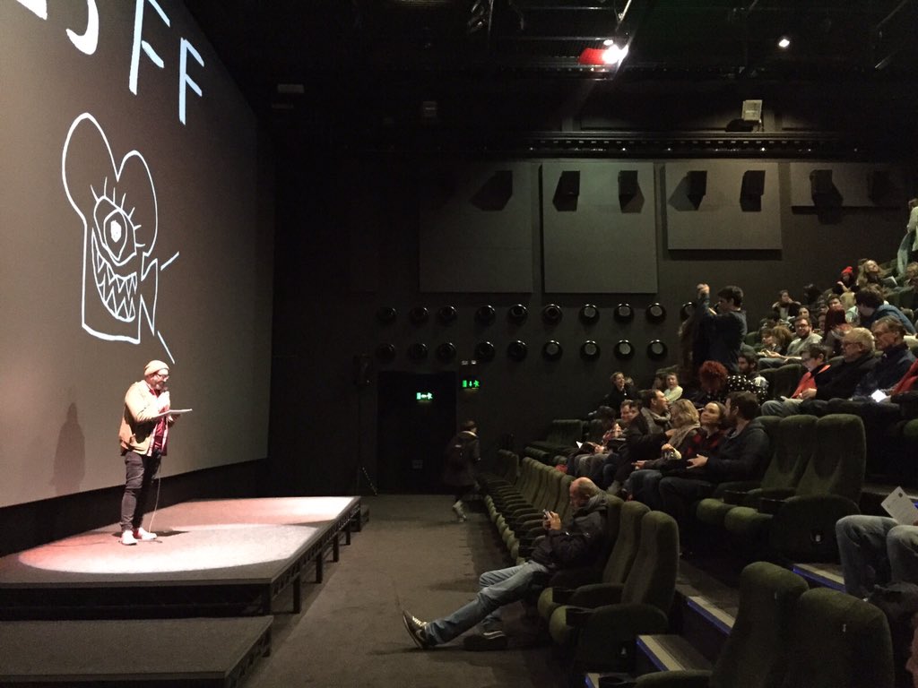 LSFF's tweet photo. Great crowd at #LSFF13's #NEWSHORTS programme Boyhood Here's #lsff's own boy @philipilson introducing the screeing! https://t.co/BjgkLTPDg1