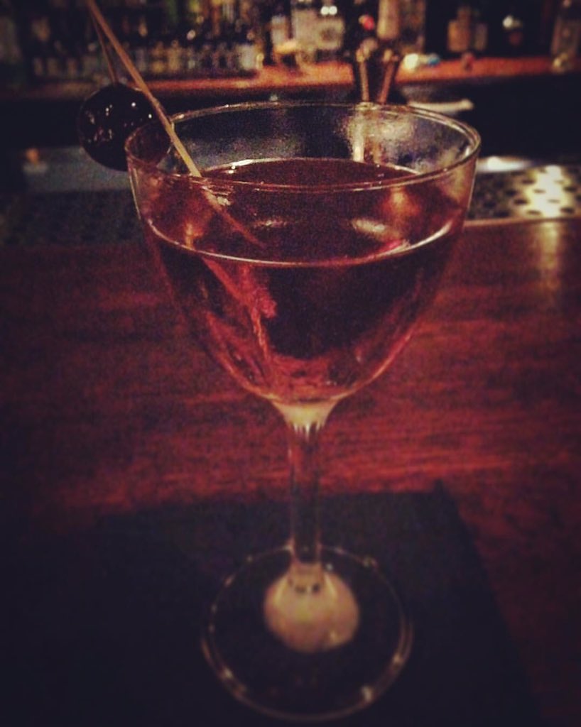 TDCCDF's tweet photo. Corpse Reviver #1style..Gautier VS, Calvados, Antica Formula, 2 Dashes Orinoco bitters, Wray & Nephew soaked cherry https://t.co/ZN13NgW6AX