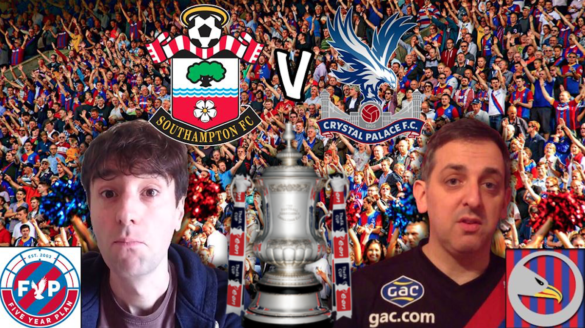 PalaceFanTV's tweet photo. NEW VIDEO:
Jim & Jay look back at the FACup win vs. Saints
@jimdalycomedy @TheEaglesBeak
https://t.co/65L8X4Evtp https://t.co/UYbkDKYuTN