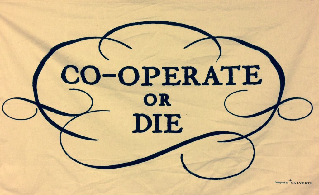 electrocommons's tweet image. To put it bluntly: if we don't work together, we're doomed. #cooperate
