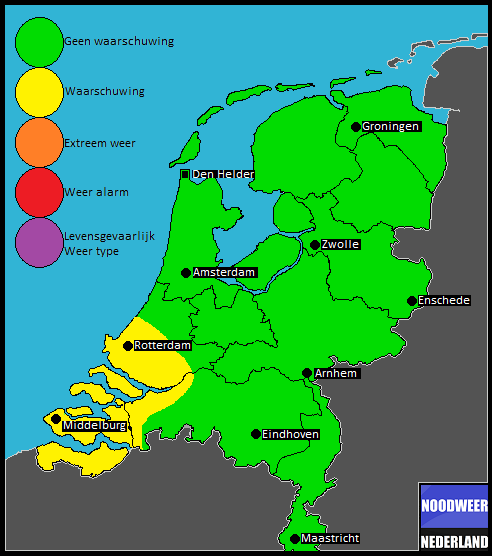 #CodeGeel - Klap onweer mogelijk.