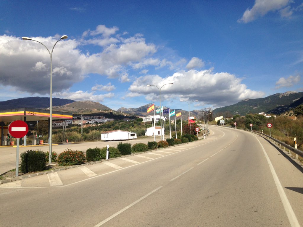 cycletrainrace's tweet photo. First ride in Andalusia of 2016 approaching Viñuela #cyclist #cycling #vegan #vegancycling https://t.co/kUElPbD0Hk