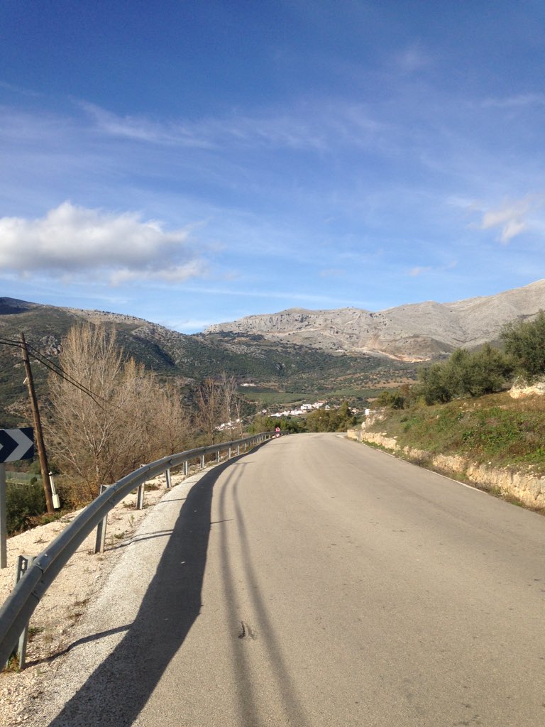 cycletrainrace's tweet photo. Leaving Periana to follow the mountains #cyclist #cycling #vegan #Vegancyclist #vegancycling https://t.co/R9fMT8qTpU