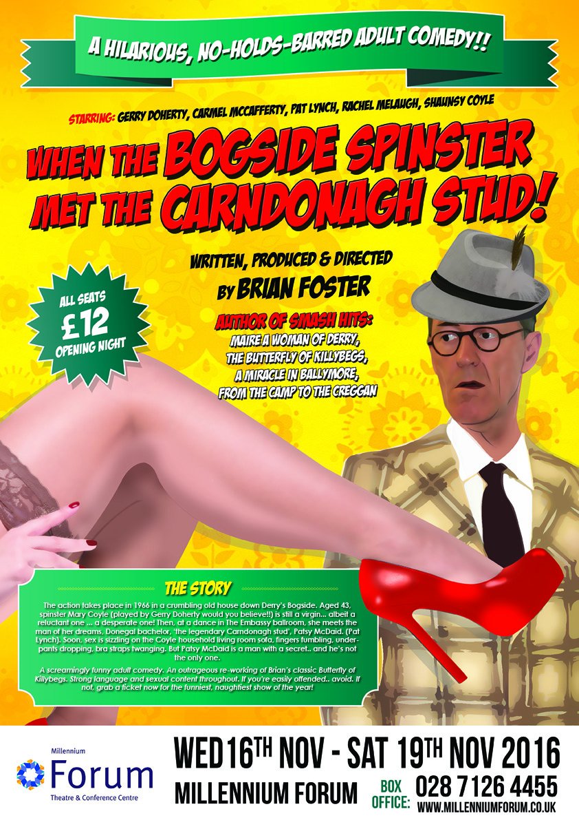 wbf12752's tweet image. A hilarious adult comedy.  RETWEET to be entered in draw for 2 seats for opening night of play in Millennium Forum.