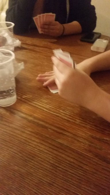 Drinks and cards :) https://t.co/FTGhxskuHV