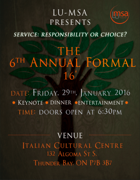 tbayMuslim's tweet photo. SERVICE: responsibility or choice? 
Have you gotten your tickets for the LU-MSA Formal? Purchase them now! https://t.co/kBfqH2y53W