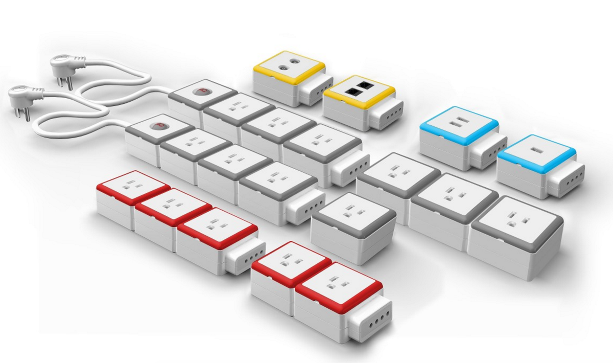 MACSCORPION's tweet photo. Pila de #OneAdaptr le permite mezclar y combinar su protector eléctrico sobretensiones, como Lego https://t.co/ujxkgSIMez