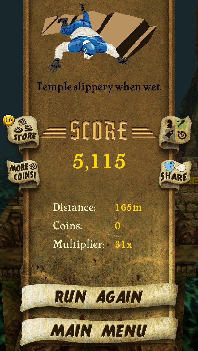 _MichelleDunn's tweet photo. I got 5,115 points while escaping from demon monkeys. Beat that! https://t.co/5tZma4M0hF #TempleRun https://t.co/deY9FBcxOn