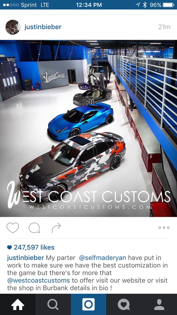 Miriammm08's tweet photo. The DOF Mobile @fouseyTUBE was posted by @justinbieber π± @WestCoastCusto5 #dofmobile https://t.co/f8Aq7wmsDt