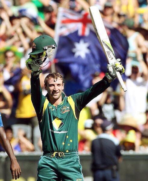 MCG's tweet photo. Three years ago today at the MCG, Phillip Hughes became the first Australian to score a century on ODI debut. #RIP https://t.co/L66K9iq4Qe