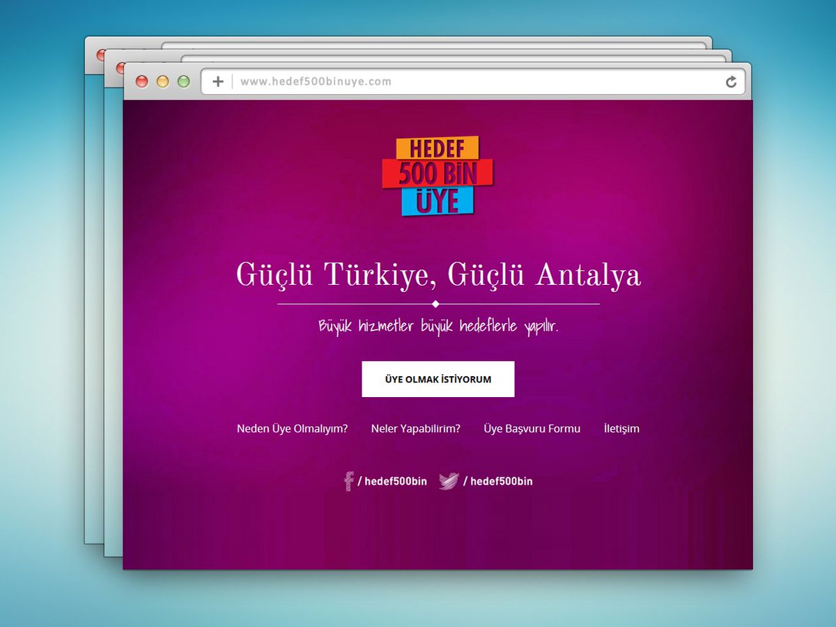 Büyük Hizmetler Büyük Hedeflerle Yapılır!
Web sayfamız yayında!
hedef500binuye.com
#Hedef500BinÜye
#AKParti