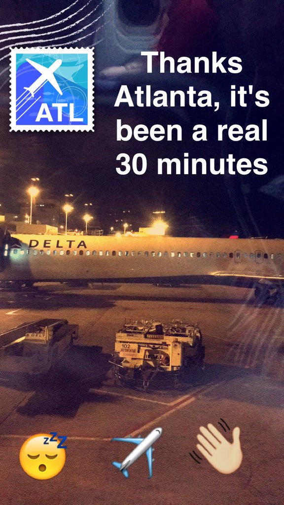 DaveyCenter's tweet photo. Because apparently flying south to Atlanta to go north to Michigan makes sense. Connections, man. #ELBound https://t.co/e8br7ednqC