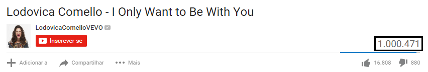_LodovicaBRA's tweet image. O vídeoclip de #IOnlyWantToBeWithYou, chegou à 1.000.000 de visualizações! 🔝🎤 O vídeo continua bloquedo no Brasil. 😟