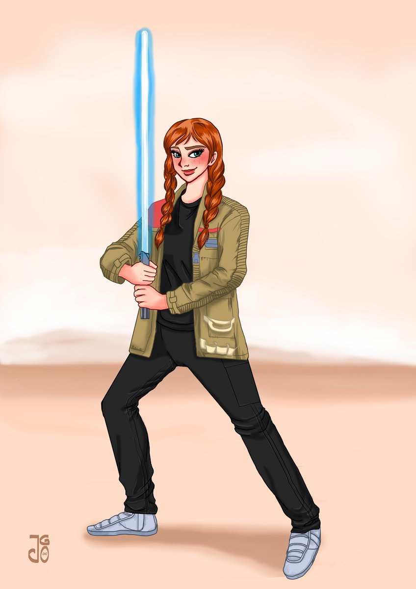 TinteFosche's tweet photo. #Frozen #StarWarsTheForceAwakens crossover: #Anna as #Finn #fanart https://t.co/KUH6KupKQG