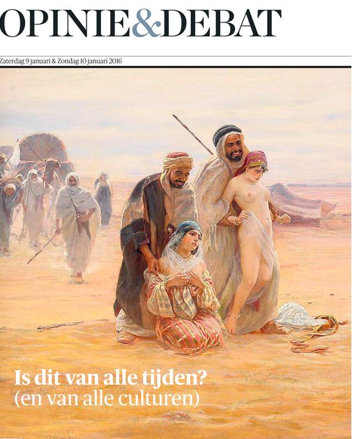 mariammaslouhi's tweet photo. Cover of Dutch "quality" newspaper @nrc for Opinion &amp; Debate in weekend edition. via @lezdesvad #Cologne https://t.co/Xvw5ZbIXpe